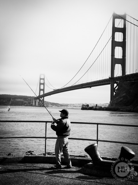 Fishing at the Golden Gate Bridge